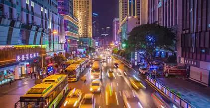 4K延时重庆江北城市夜景车流视频的预览图